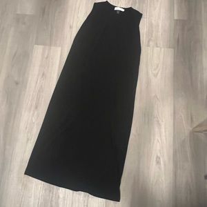 Black midi ribbed dress